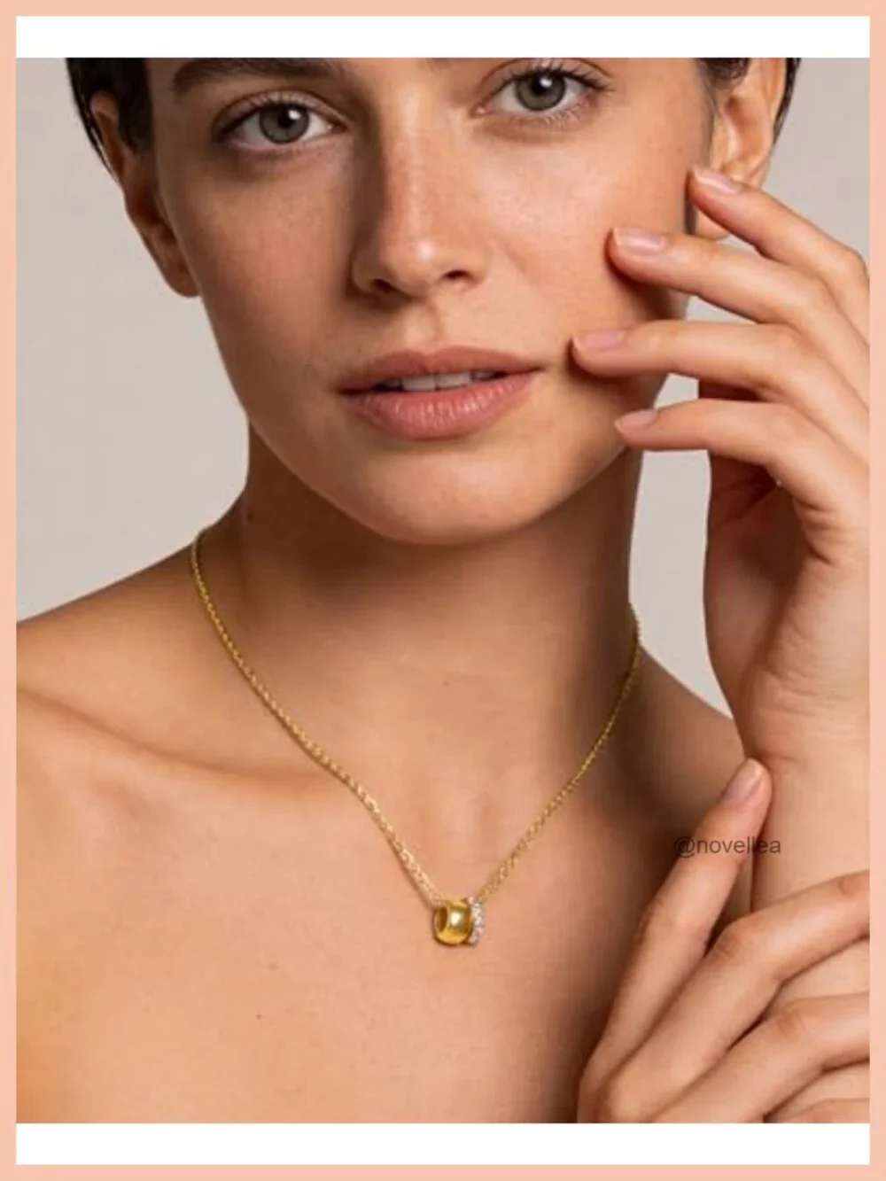 14K Gold Plated Layered Necklace Set with CZ Hypoallergenic Dainty Stackable